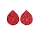 Accesorii sani Eross Sequin Droplets Rosu