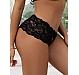 Slip Eross Waistband Lace L Negru