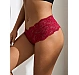 Slip Eross Waistband Lace L Rosu