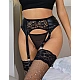 Portjartier Eross Lace Metal Clips S Negru