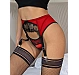 Portjartier Eross Lace Eyelash L Rosu