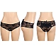 Slip Eross Sexy Lace Crotchless L Negru