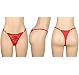 Slip Eross Lace with Sparkling Bow S Rosu