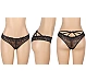 Slip Eross Crotchless Floral Lace L Negru