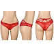 Slip Eross Crotchless Floral Lace L Rosu