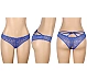 Slip Eross Crotchless Floral Lace M Albastru