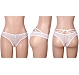 Slip Eross Crotchless Floral Lace S Alb