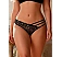 Slip Eross Low Waist Floral Lace S Negru