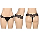 Slip Eross Low Waist Lace L Negru