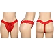 Slip Eross Lace Pearls S Rosu