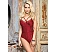 Body Eross Luxury Eyelash Lace XS/S Rosu