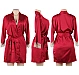 Set Eross Silk Satin Two-piece Pijamas L Rosu