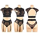 Set Eross Bra and Garter Panty XS/S Negru
