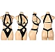 Body Eross Wire Bands XS/S Negru