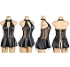 Babydoll Eross Back Hollow Out M Negru