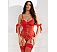 Body Eross Lace Crotchless Garter S Rosu