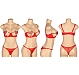 Set Eross Heart Chain Bra S Rosu