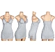 Babydoll Eross Sexy Modal Lace M Gri