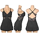 Babydoll Eross Cozy Sleepwear S Negru