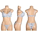 Set Eross 3D Flower Lace L Albastru