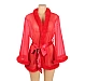 Halat Eross Mink Fur Trim M/L Rosu