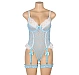 Body Eross Lace Ruffled S Albastru