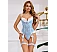 Body Eross Lace Ruffled S Albastru