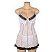 Babydoll Eross Lace Ruffled L Alb