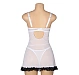 Babydoll Eross Lace Ruffled L Alb