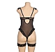 Body Eross Jacquard Lace Mesh S Negru