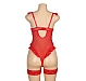 Body Eross Jacquard Lace Mesh XS Rosu