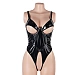 Body Eross Open Crotch L Negru