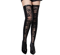 ciorapi-eross-front-lace-xsm-negru