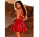 Rochie Eross Wet Look M Rosu