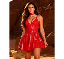 rochie-eross-wet-look-s-rosu