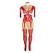 Catsuit Eross Christmas Long Sleeve XS/M Rosu