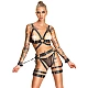 Set Zado Leather Harness Negru