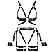 Set Zado Leather Harness Negru
