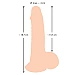 Dildo Movable Skin 19cm Natural